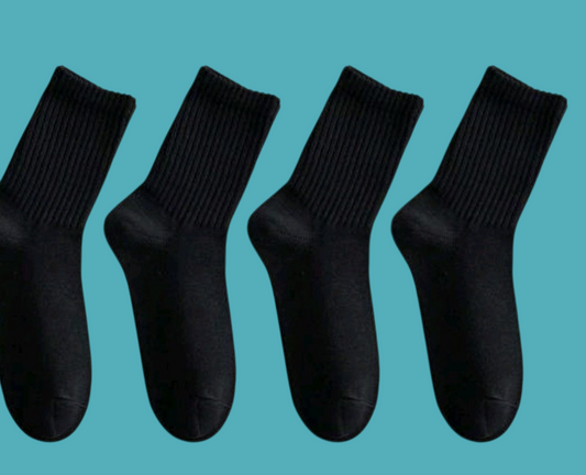 Black Cotton Socks