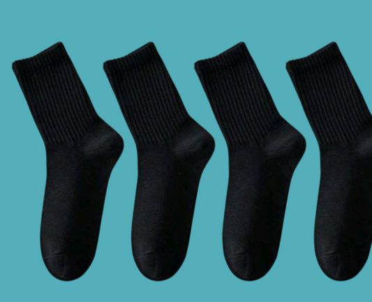 Black Cotton Socks
