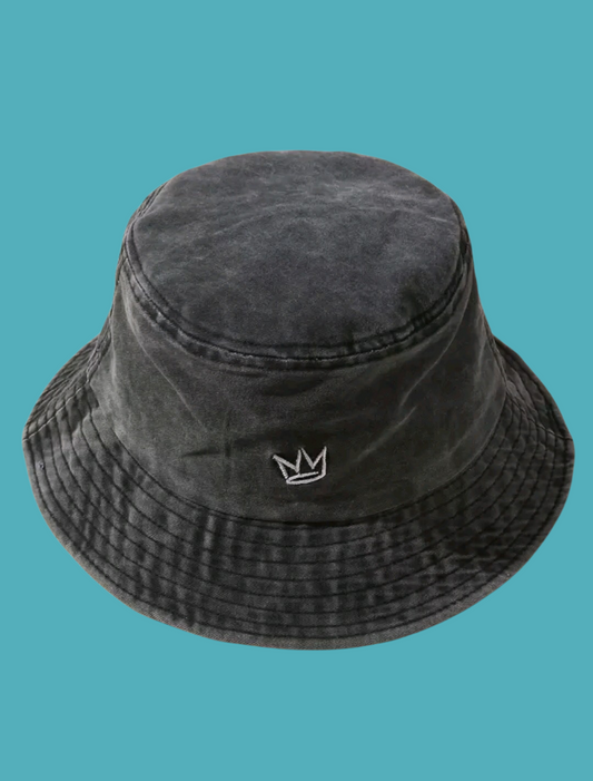 Black Cotton Bucket Hat