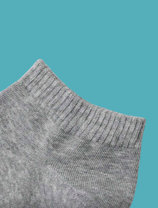 Grey Cotton Ankle Socks